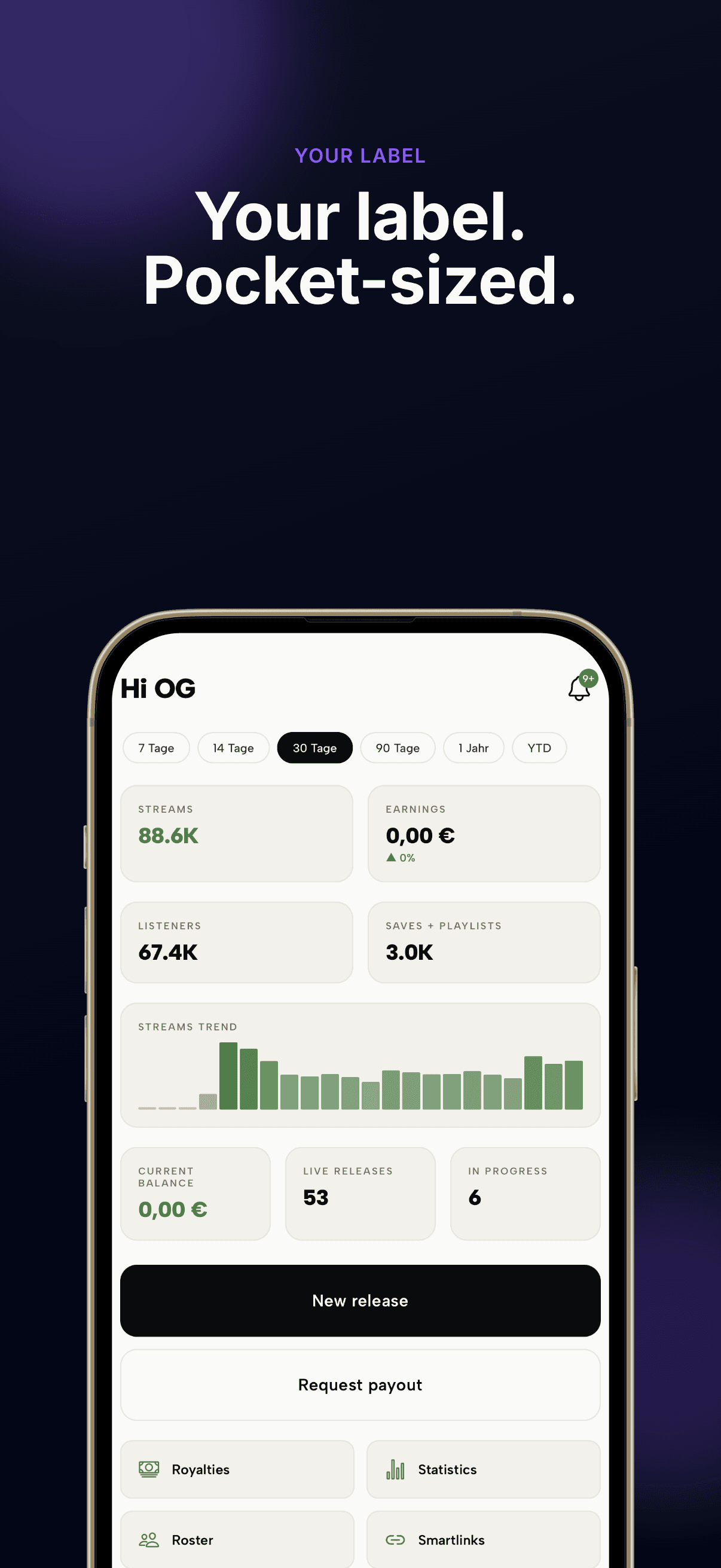 OG RECORDS app on iPhone